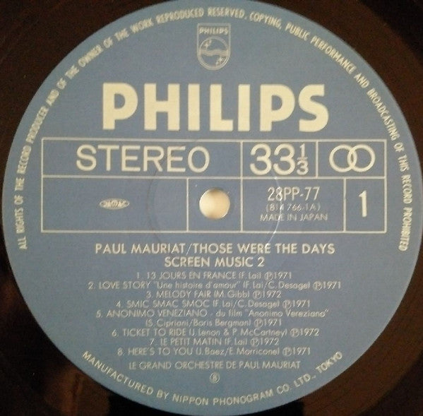 Paul Mauriat - Those Were The Days - Screen Music 2 (LP, Comp)