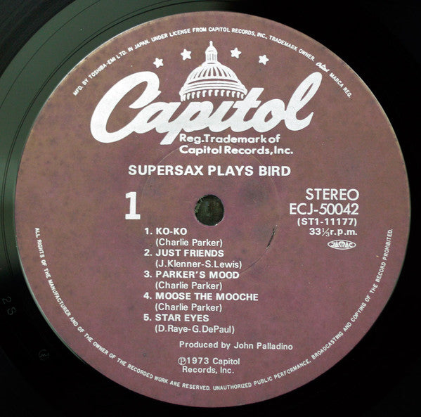 Supersax - Supersax Plays Bird (LP, Album)