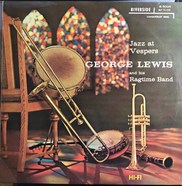 George Lewis And His Ragtime Band* - Jazz At Vespers (LP, Album, Mono)