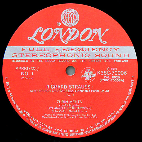 Richard Strauss - Also Sprach Zarathustra(LP, Album, 180)