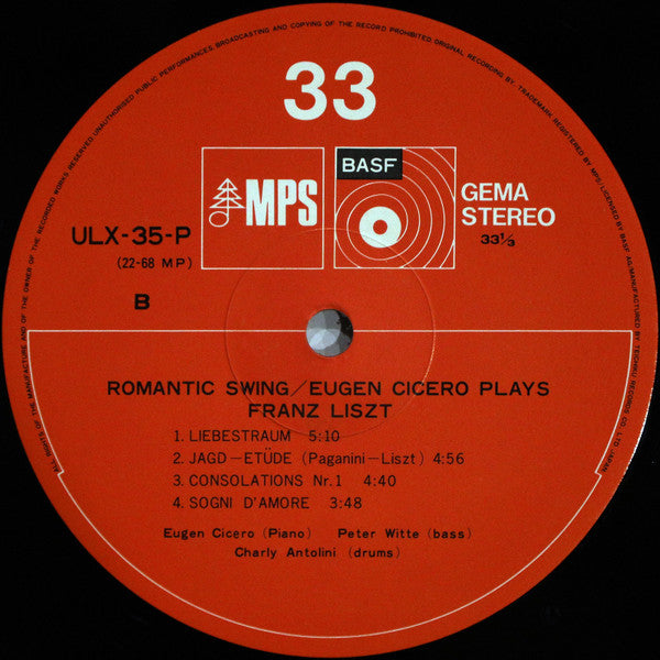 Eugen Cicero - Romantic Swing - Eugen Cicero Plays Franz Liszt(LP, RE)