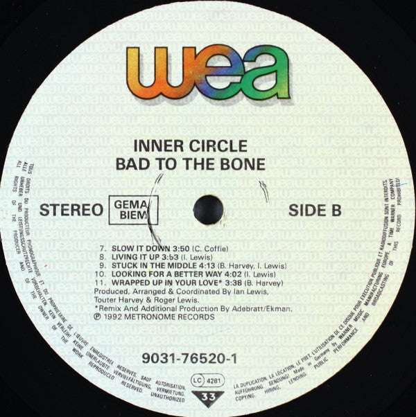 Inner Circle - Bad To The Bone (LP, Album)
