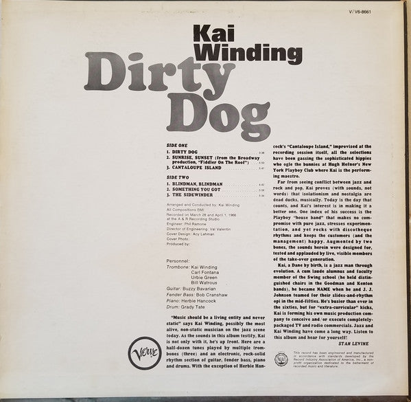 Kai Winding - Dirty Dog (LP, Album, Ind)