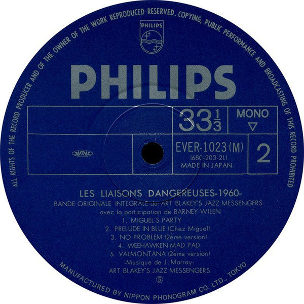 Art Blakey & The Jazz Messengers - Les Liaisons Dangereuses 1960(LP...