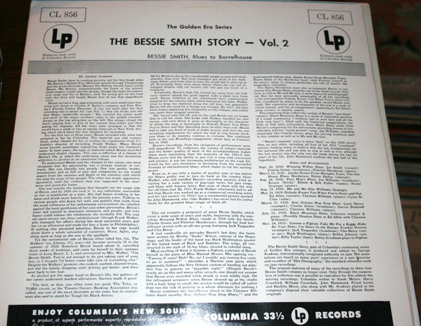 Bessie Smith - The Bessie Smith Story - Volume 2 (LP, Comp, Mono, RE)