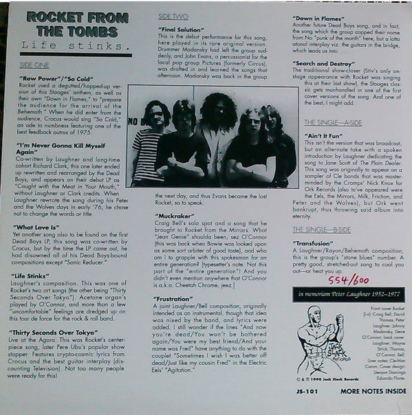 Rocket From The Tombs - Life Stinks(LP, Ltd, Unofficial + 7", Num, ...