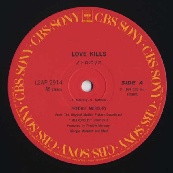 Freddie Mercury - Love Kills (Extended Version) (12"", Single)