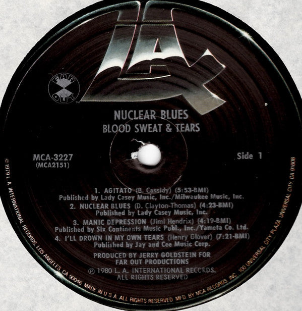 Blood Sweat & Tears* - Nuclear Blues (LP, Album, Pin)