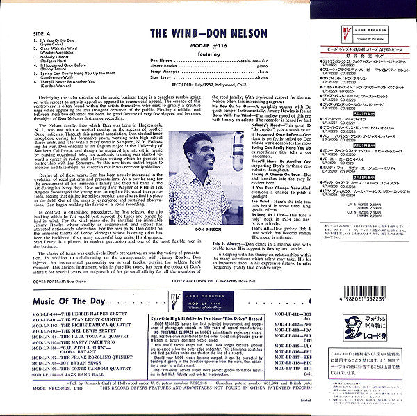 Don Nelson (2) - The Wind (LP, Album, Mono, RE, 180)