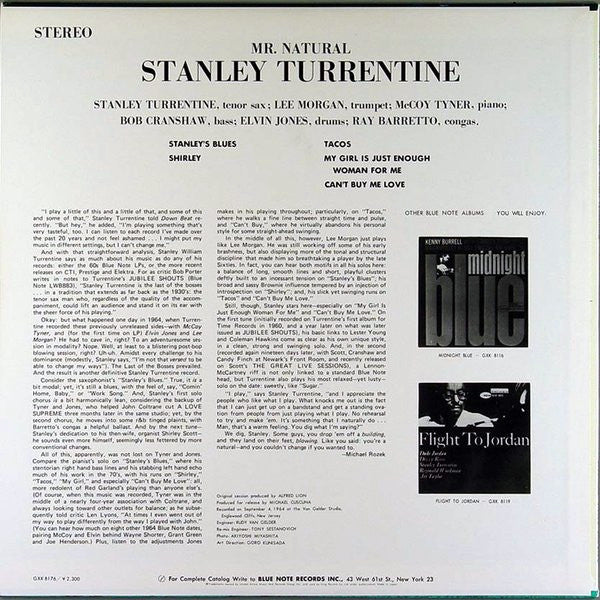 Stanley Turrentine - Mr. Natural (LP, Album)
