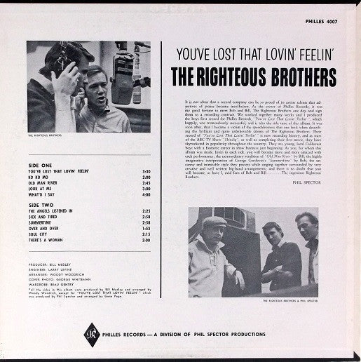 The Righteous Brothers - You've Lost That Lovin' Feelin'(LP, Album,...