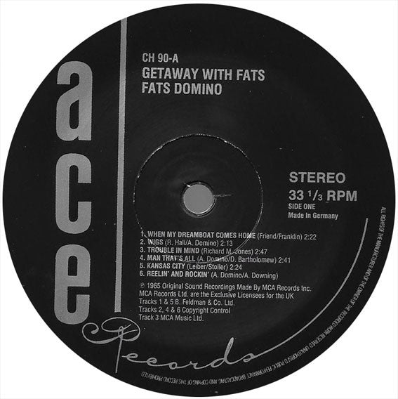 Fats Domino - Getaway With Fats Domino (LP)