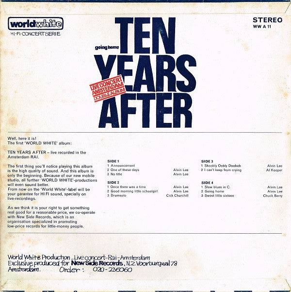 Ten Years After - Live In Amsterdam (2xLP, Album, Unofficial)