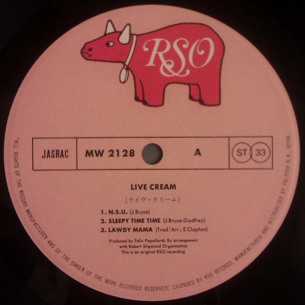 Cream (2) - Live Cream (LP, Album, RE, Gat)