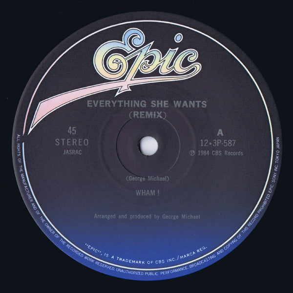Wham! - Everything She Wants (Remix) (12"", M/Print)