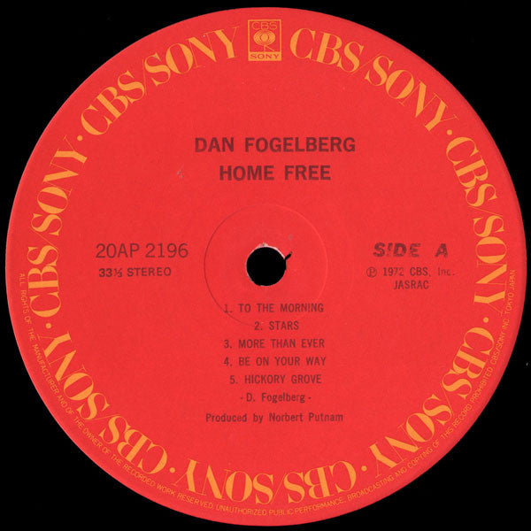 Dan Fogelberg - ‎Home Free (LP, Album, RE)