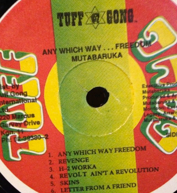 Mutabaruka - Any Which Way ...Freedom (LP, Album)