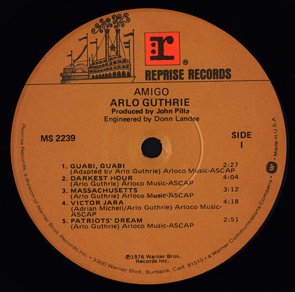 Arlo Guthrie - Amigo (LP, Album, Los)