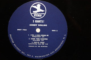 Sonny Rollins - Three Giants! (LP, Album, RE)