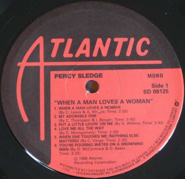 Percy Sledge - When A Man Loves A Woman (LP, Album, Mono, RE)