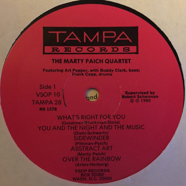 The Marty Paich Quartet - Marty Paich Quartet(LP, Album, Mono, RE)