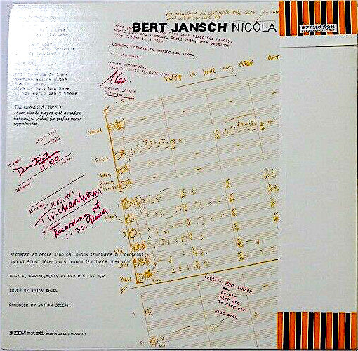 Bert Jansch - Nicola (LP, Album, RE)