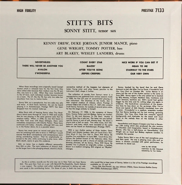 Sonny Stitt - Stitt's Bits (LP, Comp, RE, RM)