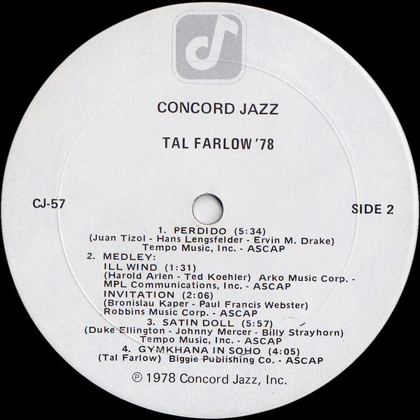 Tal Farlow - Tal Farlow '78 (LP, Album)