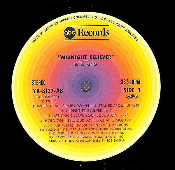 B.B. King - Midnight Believer (LP, Album)