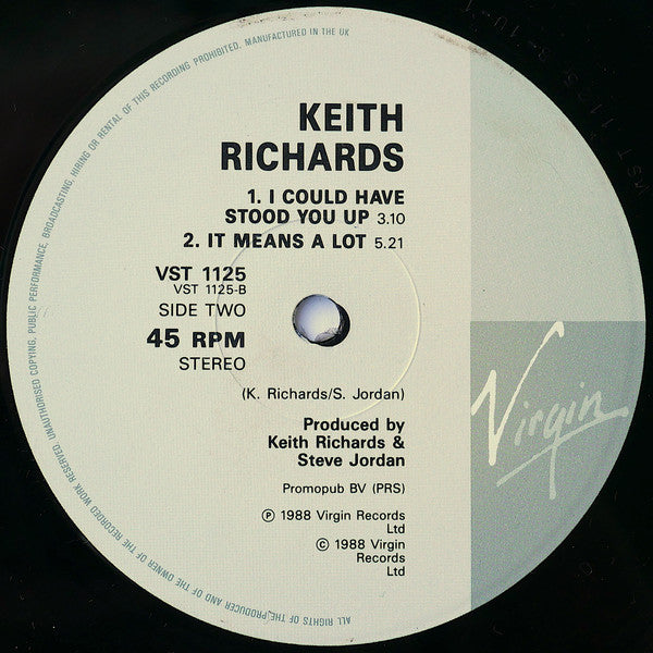 Keith Richards - Take It So Hard (12"")