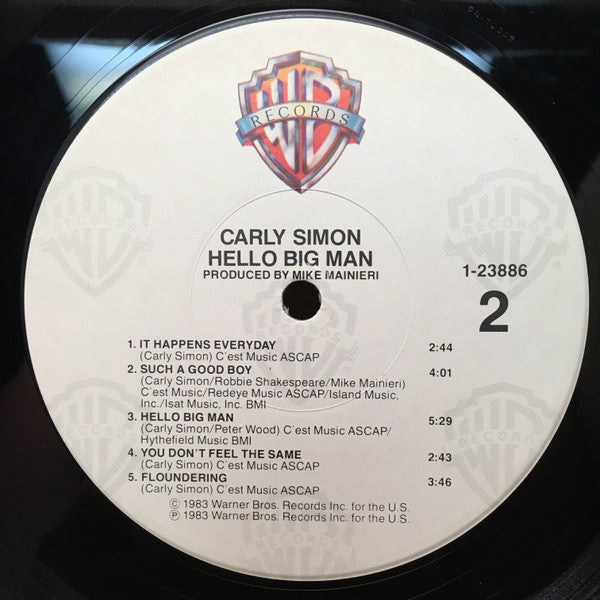 Carly Simon - Hello Big Man (LP, Album, All)