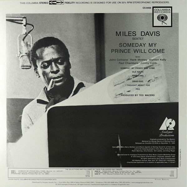 The Miles Davis Sextet - Someday My Prince Will Come(2x12