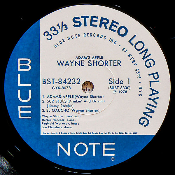 Wayne Shorter - Adam's Apple (LP, Album, RE)