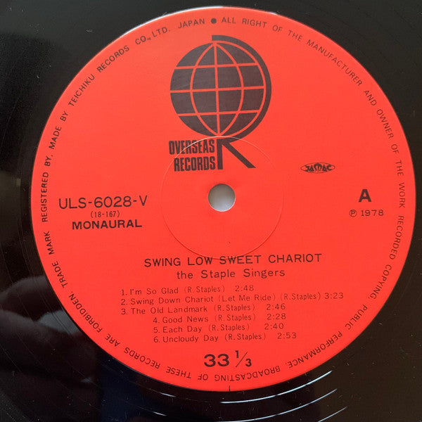 The Staple Singers - Swing Low Sweet Chariot (LP, Album, Mono, RE)