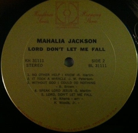 Mahalia Jackson - Lord Don't Let Me Fall (LP, Album, Abr)