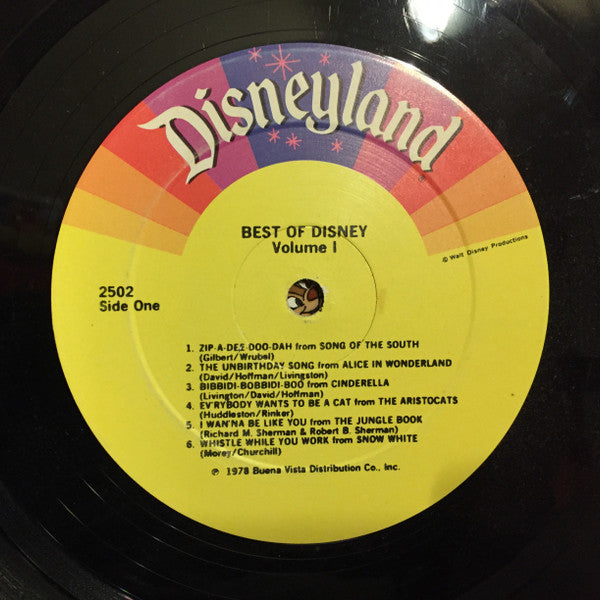 Various - The Best Of Disney Volume One (LP, Comp)