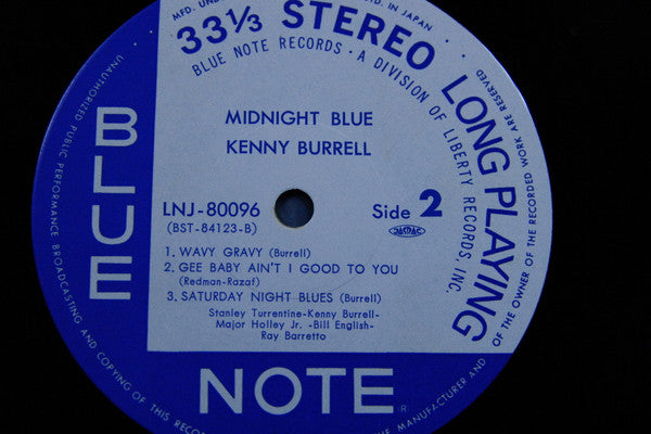 Kenny Burrell - Midnight Blue (LP, Album, RE)