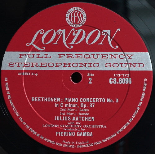 Julius Katchen - Beethoven Piano Concerto No 3 (Opus 37) Rondo In B...