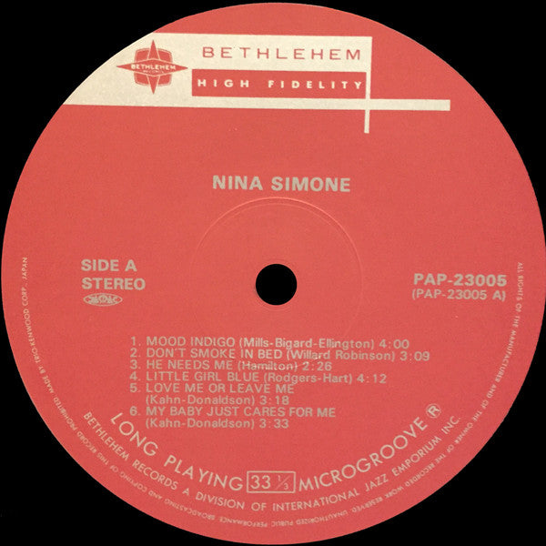 Nina Simone - Little Girl Blue (LP, Album, RE)