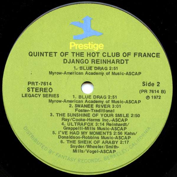 Quintette Du Hot Club De France - First Recordings!(LP, Comp, RE, RM)