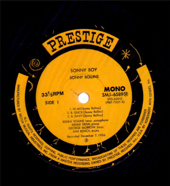 Sonny Rollins - Sonny Boy (LP, Album, Mono, RE, RM)