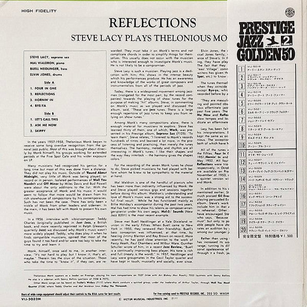 Steve Lacy - Reflections (LP, Album, Mono, RE)