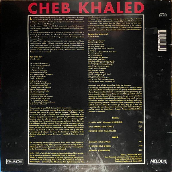 Cheb Khaled* - Fuir, Mais Où? (LP)