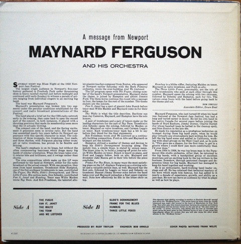 Maynard Ferguson - A Message From Newport (LP, Album)