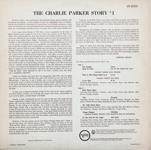 Charlie Parker - The Charlie Parker Story #1 (LP, Comp, RE)