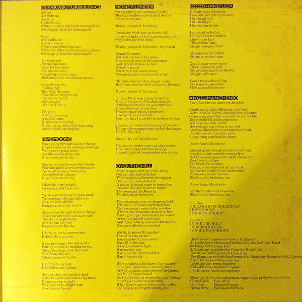 Ian Gillan Band - Clear Air Turbulence (LP, Album)