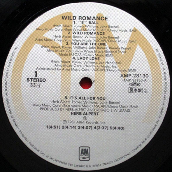 Herb Alpert - Wild Romance (LP, Album)