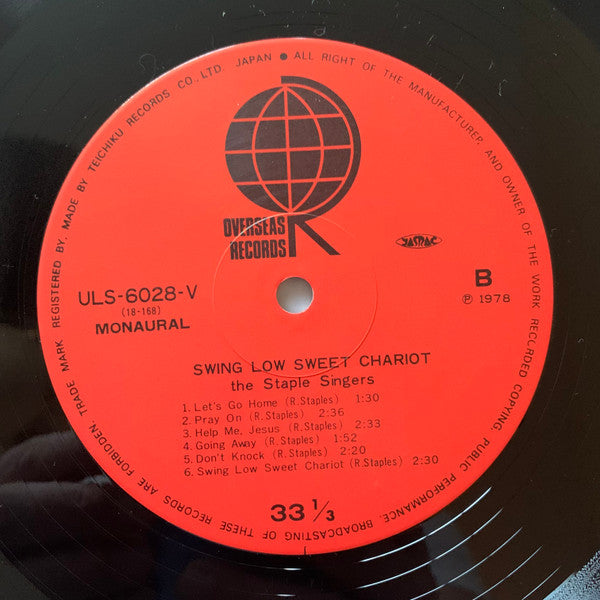 The Staple Singers - Swing Low Sweet Chariot (LP, Album, Mono, RE)