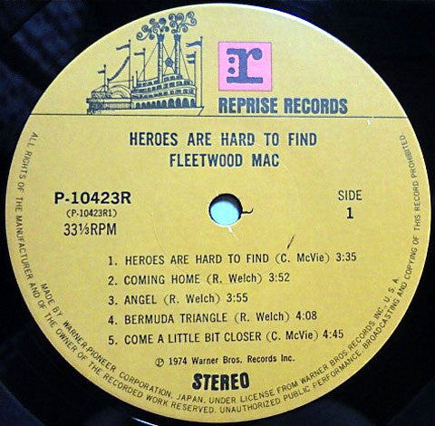 Fleetwood Mac - Heroes Are Hard To Find (LP, Album, RE)