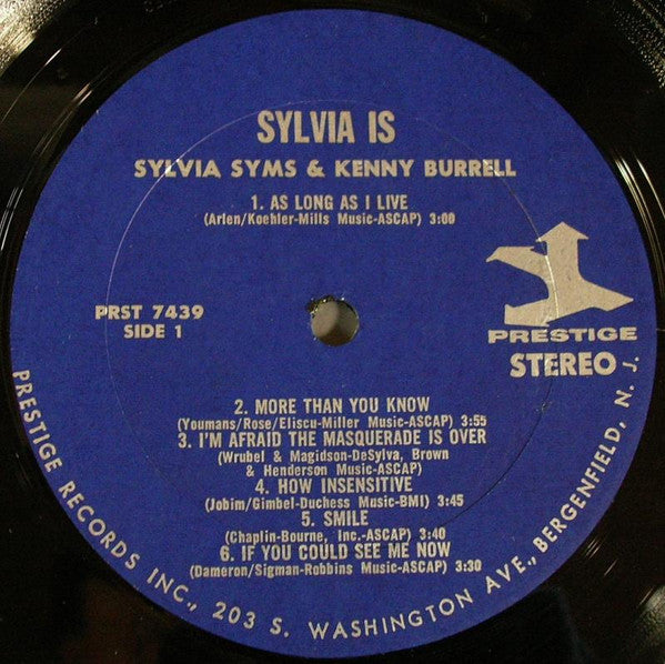 Sylvia Syms With Kenny Burrell - Sylvia Is! (LP, Album)